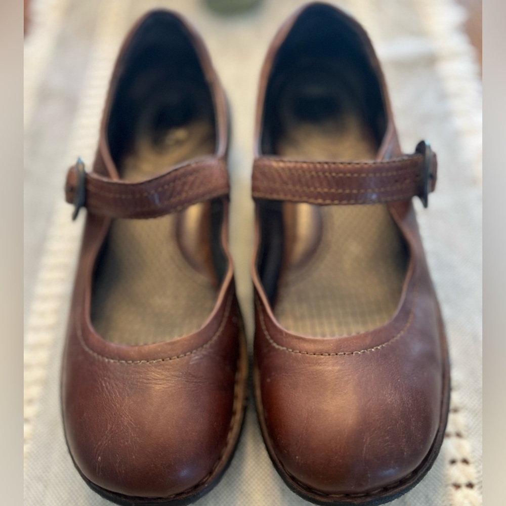 Born Women’s Dark Brown Leather Mary Jane Loafers